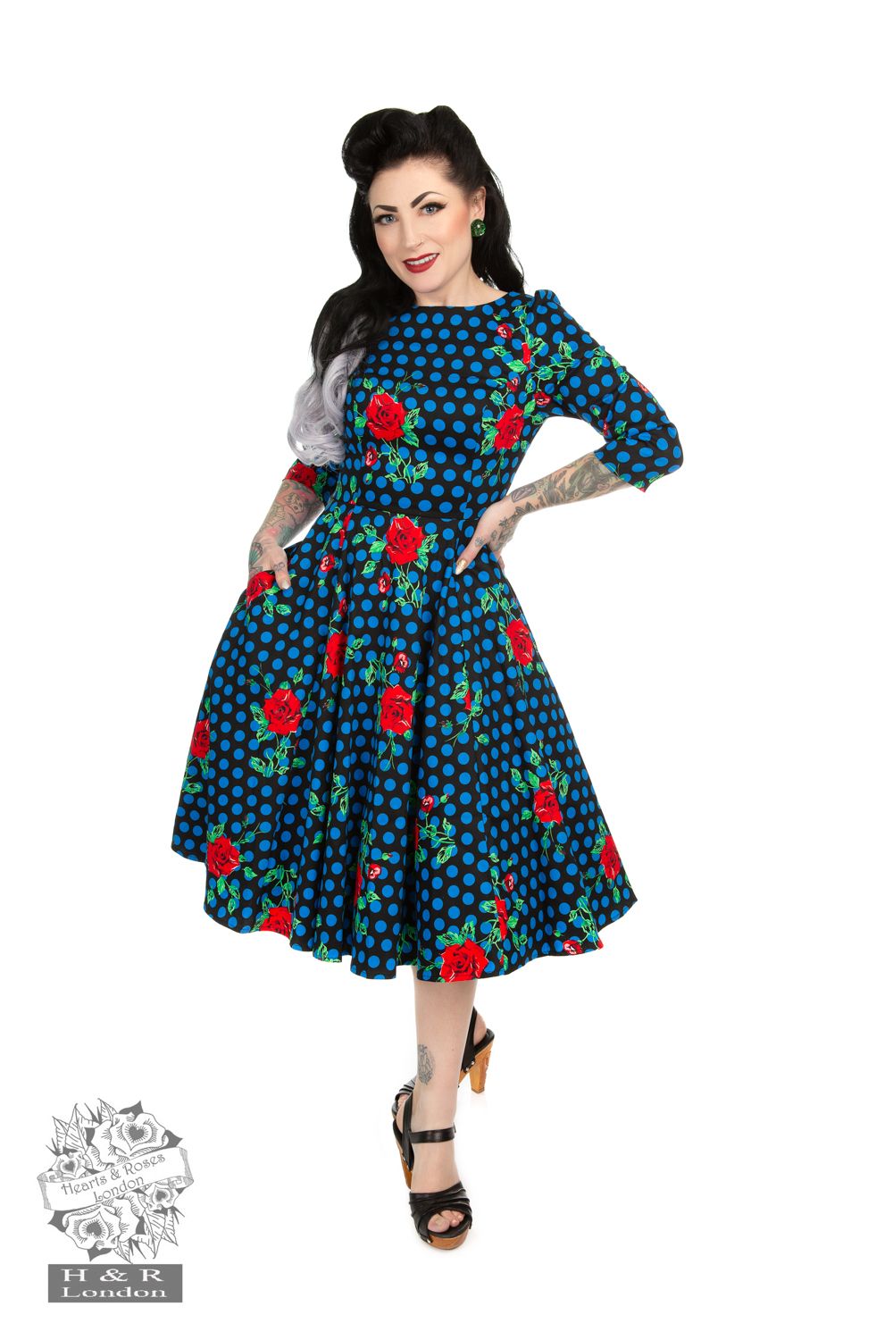 Olivia Rose Polka Dot Swing Dress